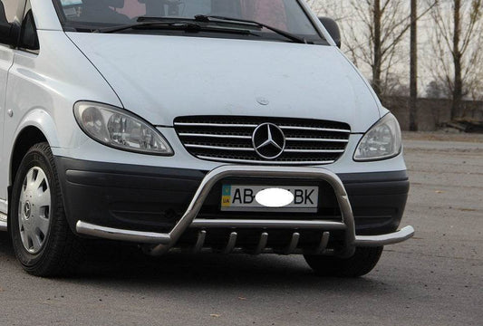 Kanguryatnik WT003 with mustache (stainless) for Mercedes Vito W639 2004-2014 - Reelken Auto