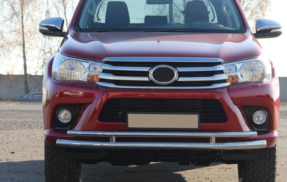 Front protection ST018 (stainless) for Toyota Hilux 2015↗ - Reelken Auto