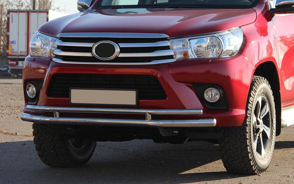 Front protection ST018 (stainless) for Toyota Hilux 2015↗ - Reelken Auto