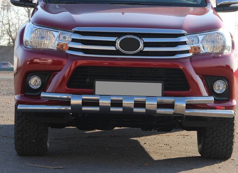 Front protection ST015 (stainless steel) for Toyota Hilux 2015↗ - Reelken Auto