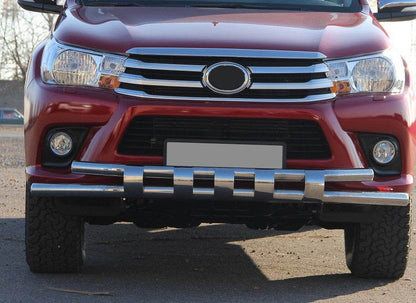 Front protection ST015 (stainless steel) for Toyota Hilux 2015↗ - Reelken Auto