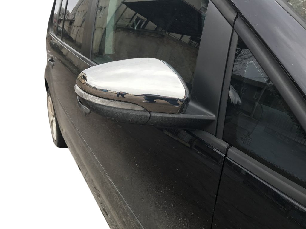 Mirror Covers (2 pcs, Stainless Steel) for Volkswagen Touran 2010-2015 - image 1