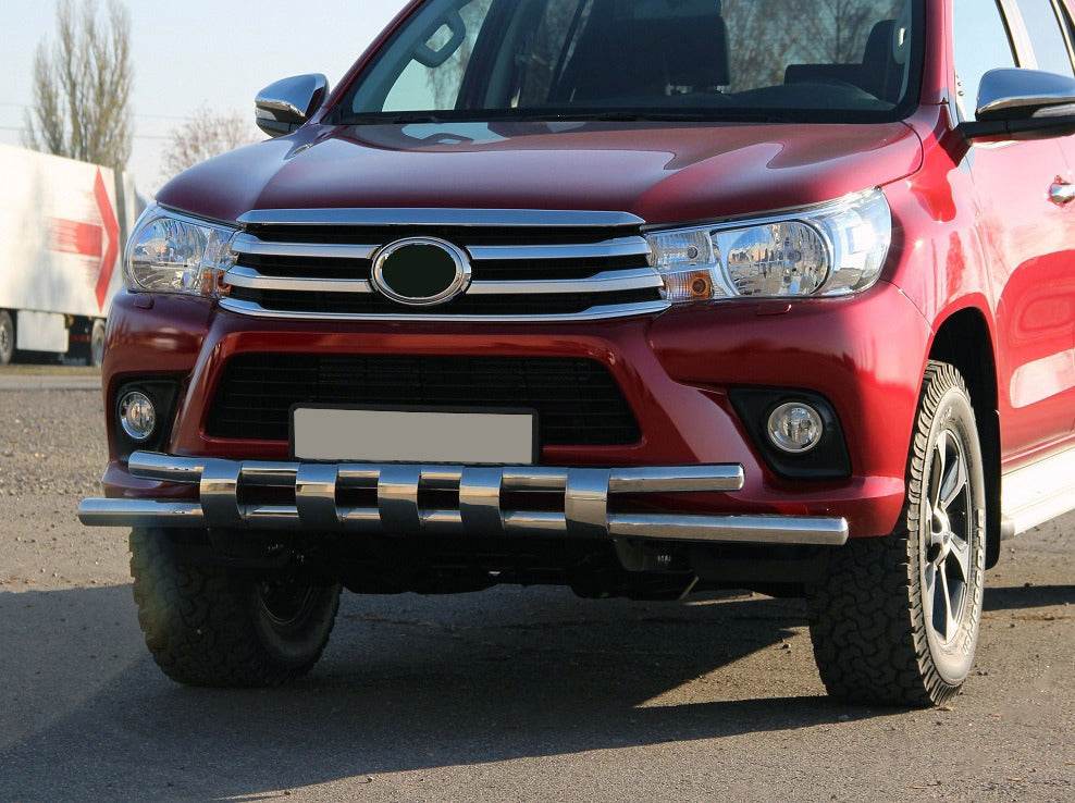 Front protection ST015 (stainless steel) for Toyota Hilux 2015↗ - Reelken Auto