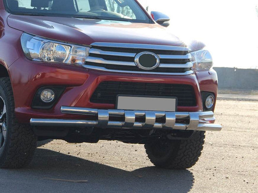Front protection ST015 (stainless steel) for Toyota Hilux 2015↗ - Reelken Auto