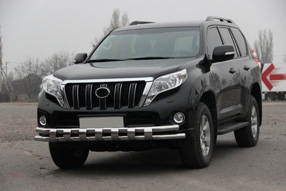 Front protection ST016-2 (stainless steel) for Toyota Land Cruiser Prado 150 - Reelken Auto