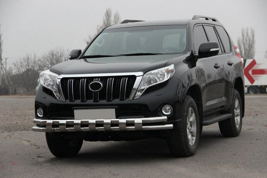 Front protection ST016-2 (stainless steel) for Toyota Land Cruiser Prado 150 - Reelken Auto