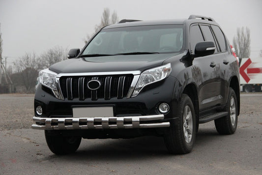 Front bumper guard ST016-2 (stainless steel) for Toyota Land Cruiser Prado 150 2009-2023 - image 2