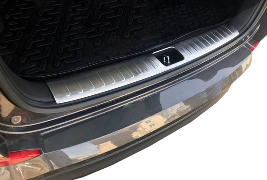 Overlay on the rear threshold of the trunk OmsaLine (stainless steel) for Hyundai Tucson TL 2016-2021 - Reelken Auto