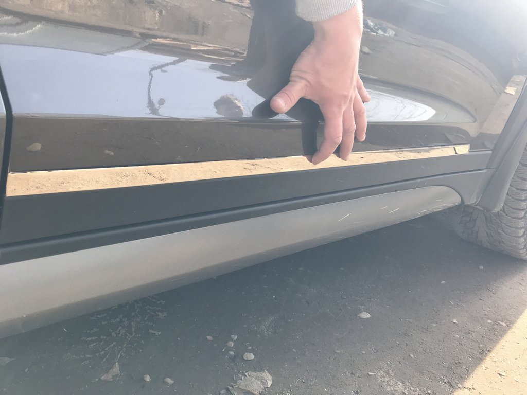 Molding door (narrow, 4-piece, stainless steel) for Hyundai Tucson TL 2016-2021 - image 2