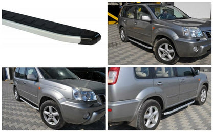 Side Steps RedLine Black (2 pcs, aluminum) for Nissan X-trail T30 2002-2007 - image 5