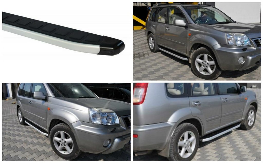 Side Steps RedLine Black (2 pcs, aluminum) for Nissan X-trail T30 2002-2007 - image 5