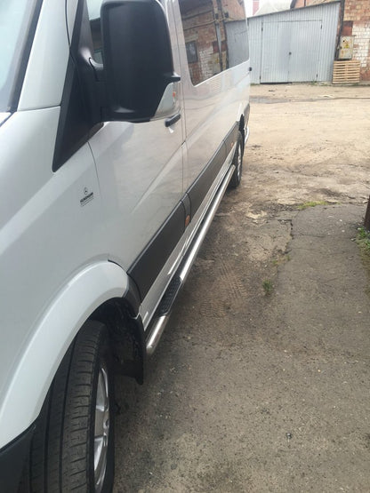 Side pipes (2 PCs, stainless steel) for Volkswagen Crafter 2006-2016 - image 2