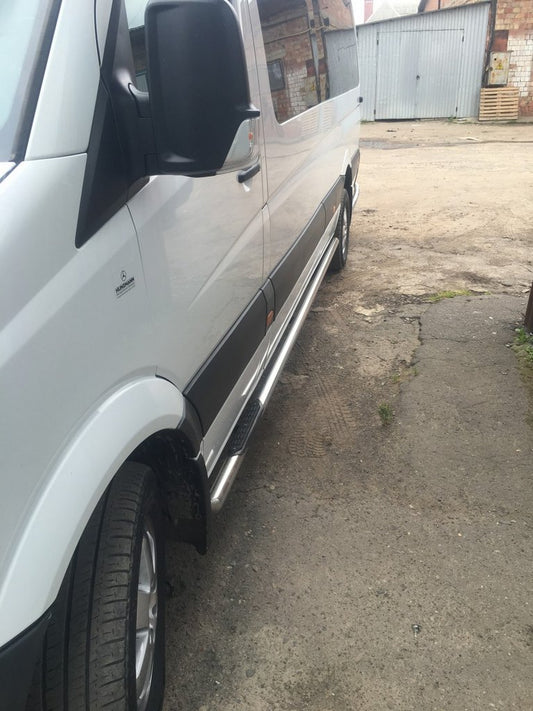 Side pipes (2 PCs, stainless steel) for Volkswagen Crafter 2006-2016 - image 2