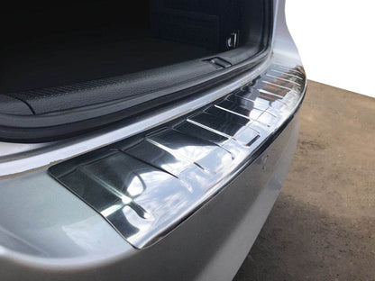 Cover on the rear bumper Carmos (SW, stainless steel) for Volkswagen Passat B7 2012-2015 - Reelken Auto