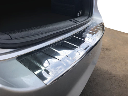 Rear bumper protector Carmos (SW, stainless steel) for Volkswagen Passat B7 2012-2015 - image 1