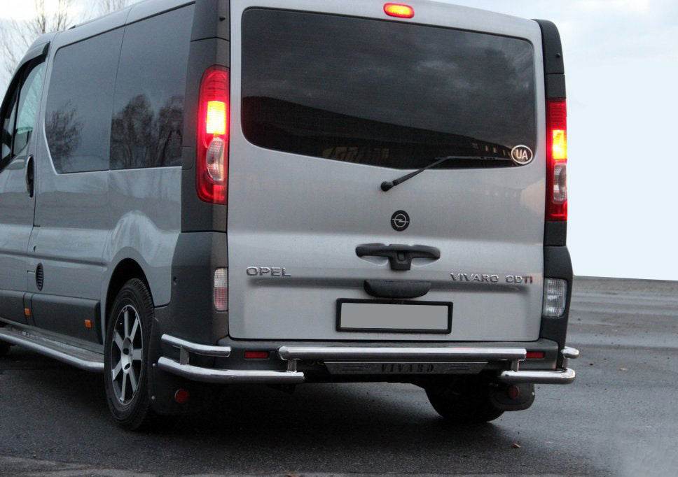 Rear protection AK-Special (stainless steel) for Opel Vivaro 2001-2015 - Reelken Auto