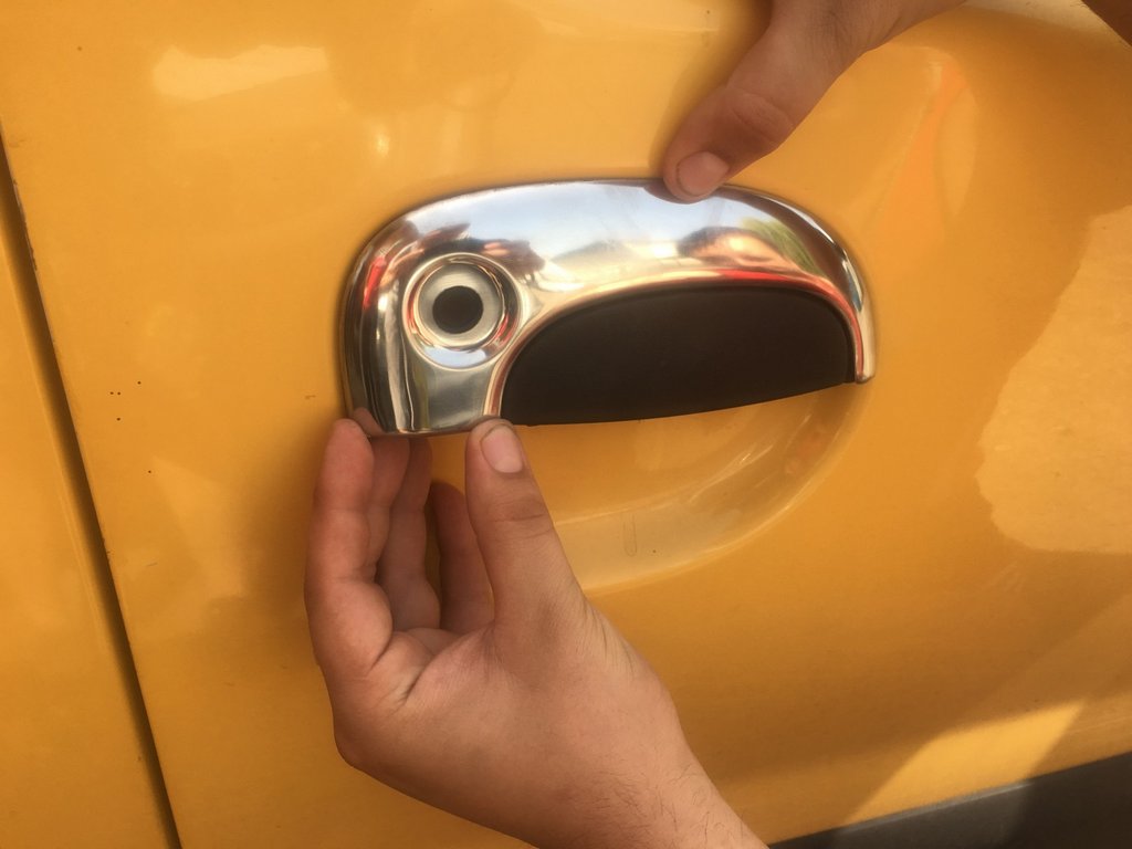 Chrome Door Handle Covers (Stainless Steel) for Renault Kangoo 1998-2008 - image 3