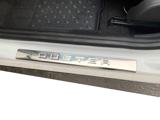 Door sills OmsaLine (4 pieces, stainless steel.) for Dacia Duster 2008-2018 - Reelken Auto