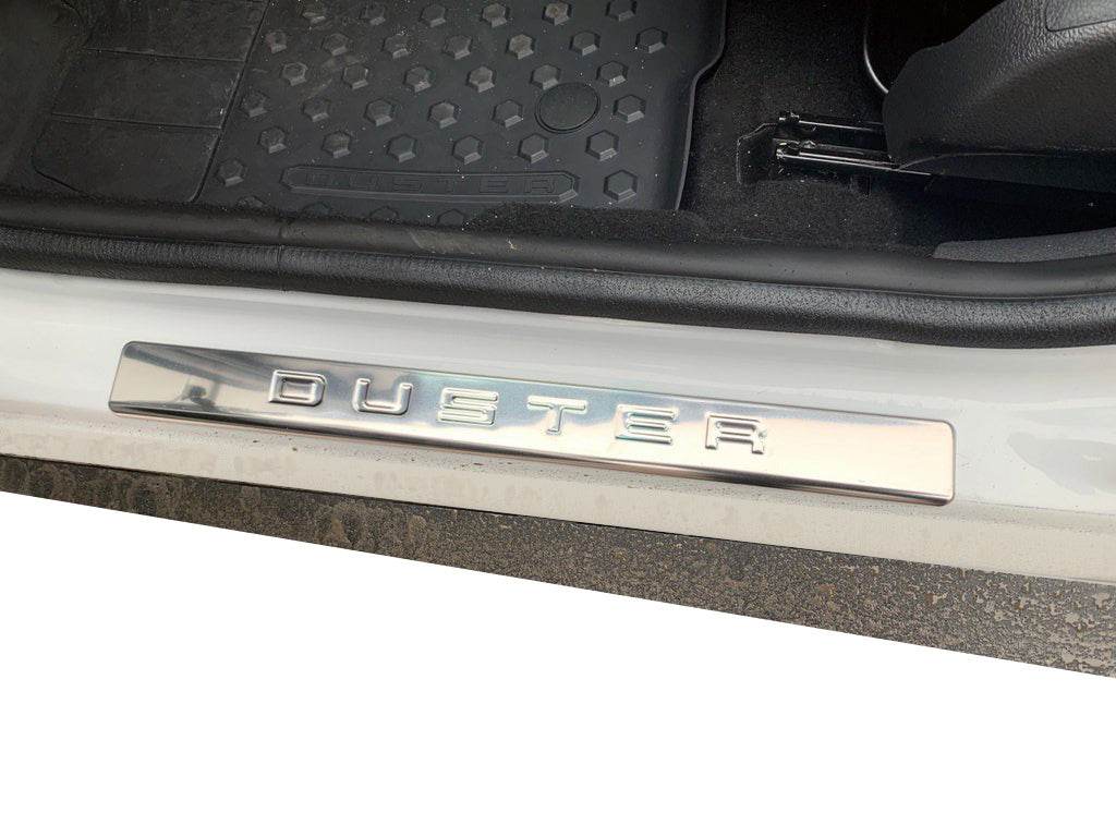 Door sills OmsaLine (4 pieces, stainless steel.) for Renault Duster 2008-2017 - Reelken Auto