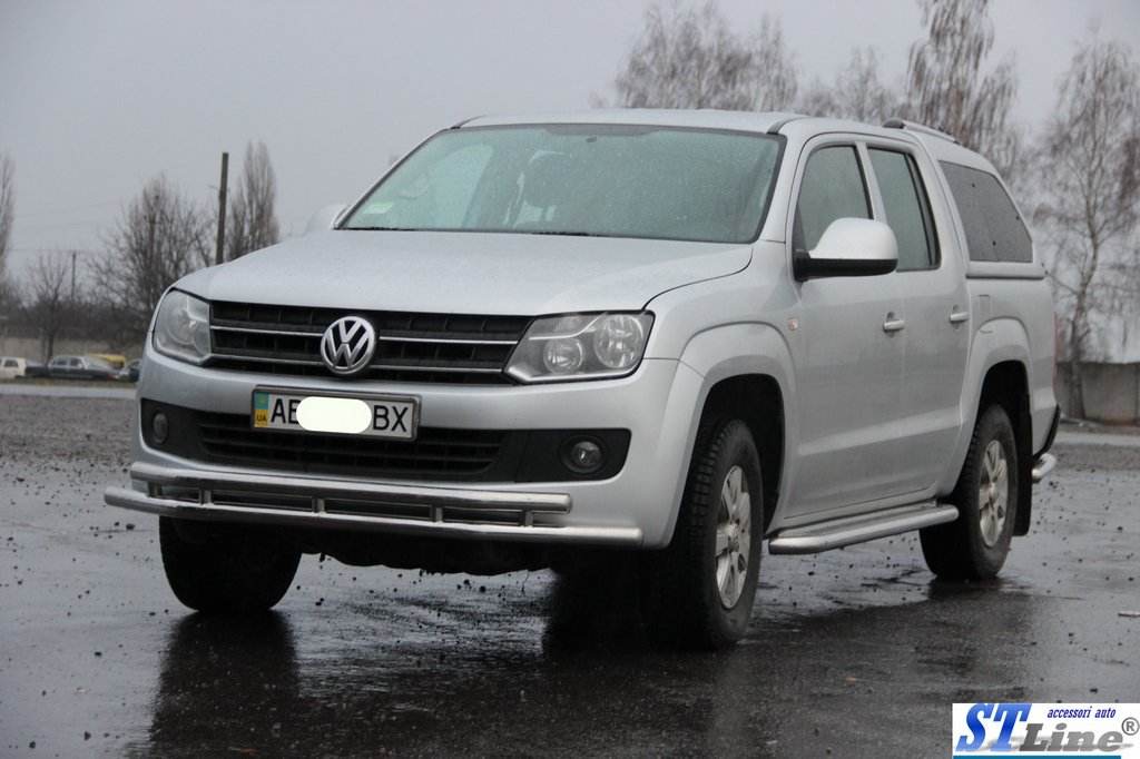Front protection ST018-2 (stainless) for Volkswagen Amarok 2010-2022 - Reelken Auto