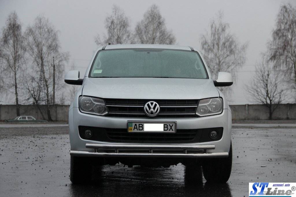Front protection ST018-2 (stainless) for Volkswagen Amarok 2010-2022 - Reelken Auto
