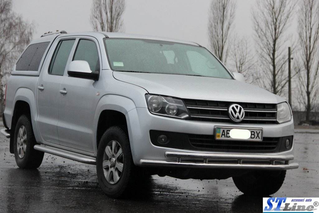 Front protection ST018-2 (stainless) for Volkswagen Amarok 2010-2022 - Reelken Auto