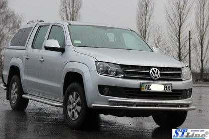 Front protection ST018-2 (stainless) for Volkswagen Amarok 2010-2022 - Reelken Auto