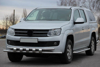Front protection ST015 (stainless) for Volkswagen Amarok 2010-2022 - Reelken Auto
