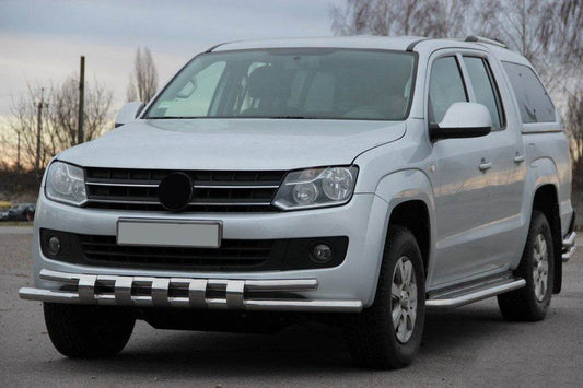 Front protection ST015 (stainless) for Volkswagen Amarok 2010-2022 - Reelken Auto