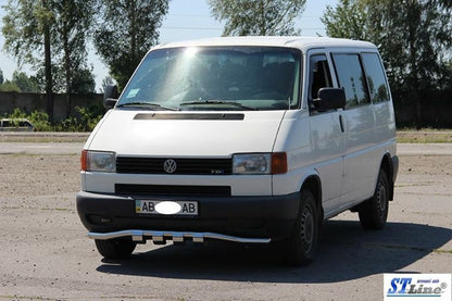 Front bumper guard with grille ST010 (stainless steel) for Volkswagen T4 Transporter 1990-2003 - image 3