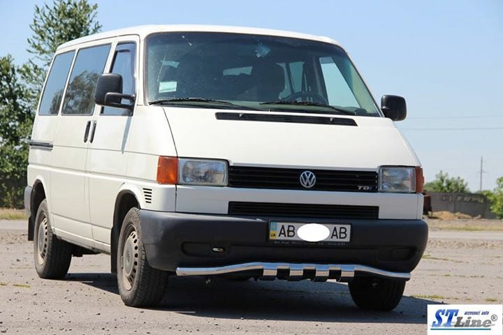 Front bumper guard with grille ST010 (stainless steel) for Volkswagen T4 Caravelle/Multivan 1990-2003 - image 4