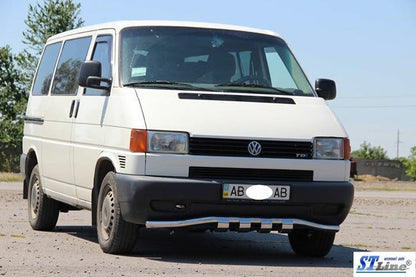 Front bumper guard with grille ST010 (stainless steel) for Volkswagen T4 Caravelle/Multivan 1990-2003 - image 4