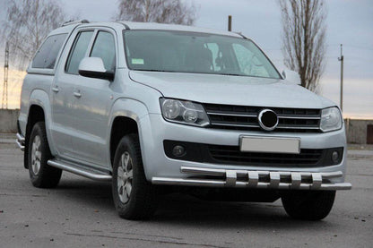 Front protection F3-08.7 (stainless) for Volkswagen Amarok 2010-2022 - Reelken Auto