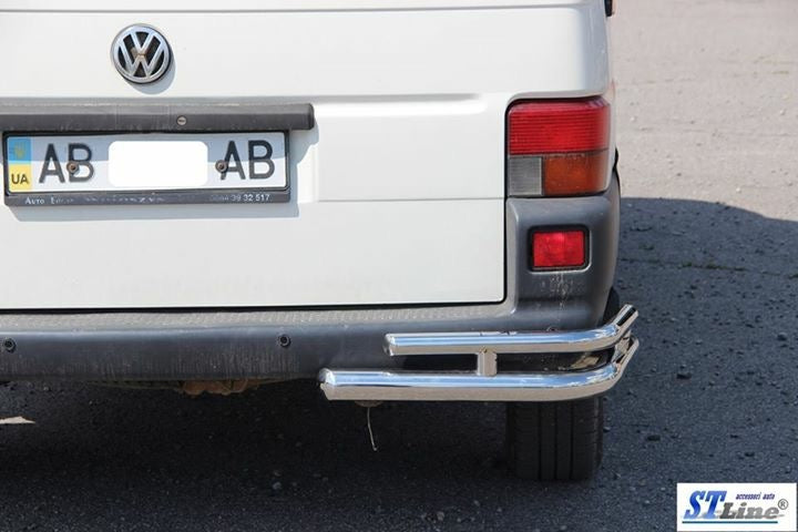 Rear double corner bars AK003-Double (2 pcs, stainless steel) for Volkswagen T4 Transporter 1990-2003 - image 4