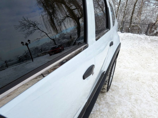 Window Trim Black Chrome (4 pcs, Stainless Steel) for Dacia Duster 2008-2018 - image 1