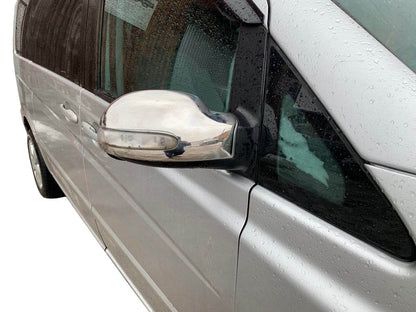 Mirror covers (2004-2010, Viano, 2 pcs, stainless steel) for Mercedes Vito W639 2004-2014 - Reelken Auto