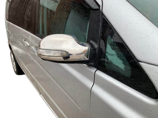 Mirror covers (2004-2010, Viano, 2 pcs, stainless steel) for Mercedes Viano 2004-2014 - Reelken Auto