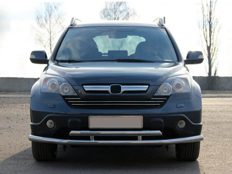 Front protection ST018 (stainless) for Honda CRV 2007-2011 - Reelken Auto