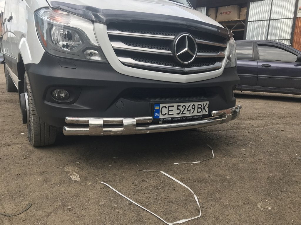 Front lower arc Shark (stainless) for Mercedes Sprinter W906 2006-2018 - image 4