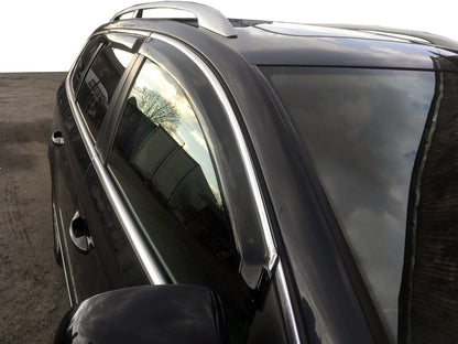 Window deflectors with chrome trim SW (4 pcs, HIC) for Volkswagen Passat B6 2006-2012 - image 1