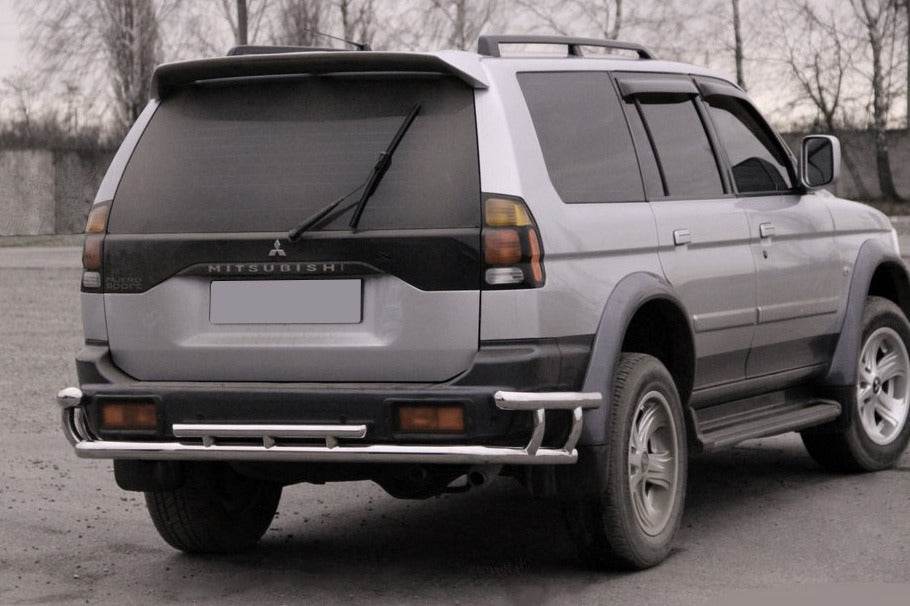 Back protection AK005-2 (stainless) for Mitsubishi Pajero Sport 1996-2007 - Reelken Auto