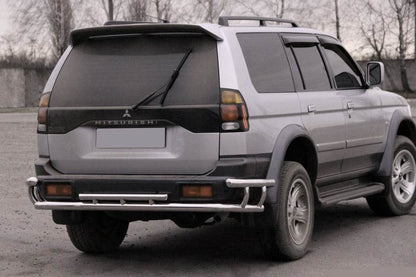 Back protection AK005-2 (stainless) for Mitsubishi Pajero Sport 1996-2007 - Reelken Auto