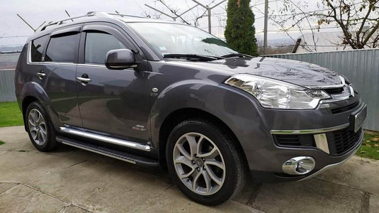Lateral platforms Bosphorus Grey (2 pieces, aluminum) for Peugeot 4007 - Reelken Auto