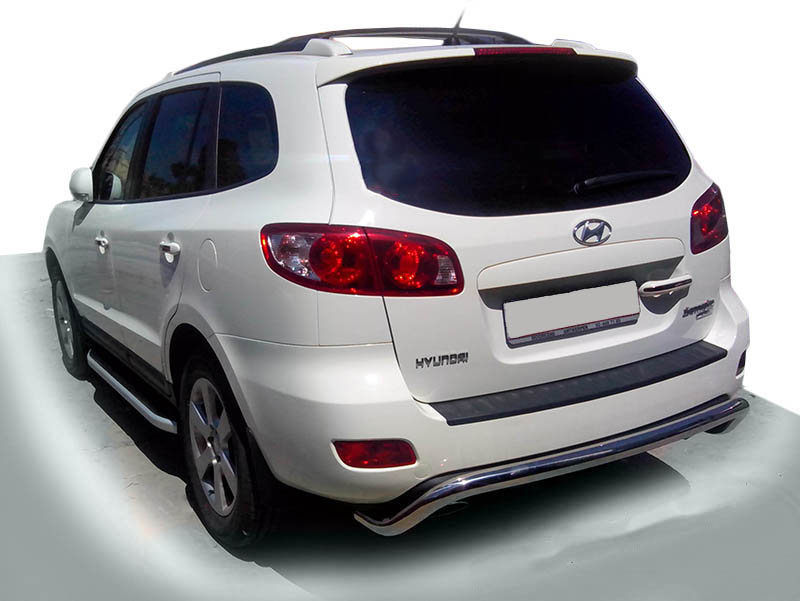 Rear Bar AK007 (Stainless Steel) for Hyundai Santa Fe 2 2006-2012 - image 1