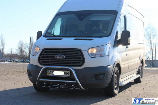 The WT003 bumper guard (stainless) for Ford Transit 2014↗ - Reelken Auto