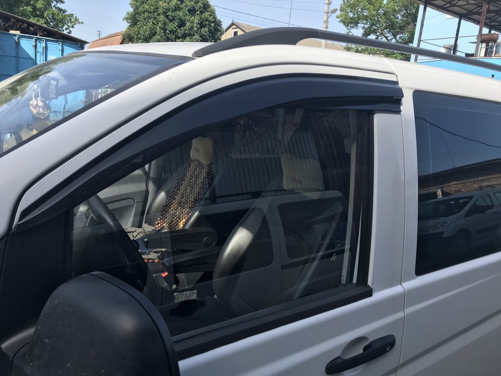Window Deflectors (2 pcs, Sunplex Sport) for Mercedes Vito W639 2004-2014 - image 1