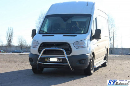The WT022 bumper guard (stainless) for Ford Transit 2014↗ - Reelken Auto