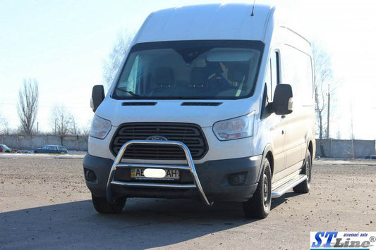 The WT022 bumper guard (stainless) for Ford Transit 2014↗ - Reelken Auto