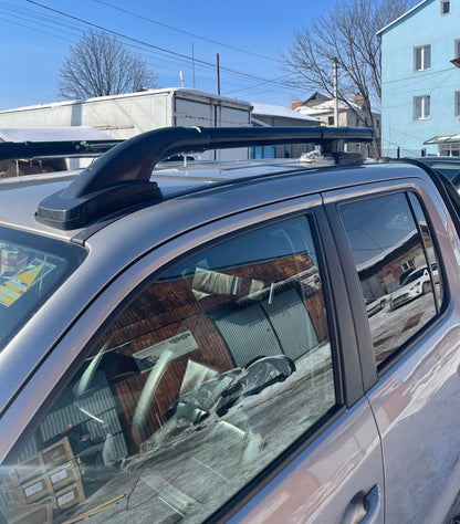 Roof rails Shark Black (with crossbars) for Great Wall Wingle 5 - Reelken Auto