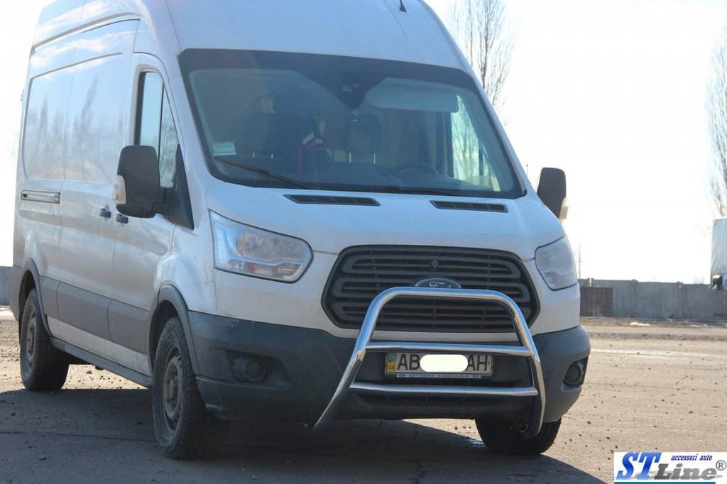 The WT022 bumper guard (stainless) for Ford Transit 2014↗ - Reelken Auto